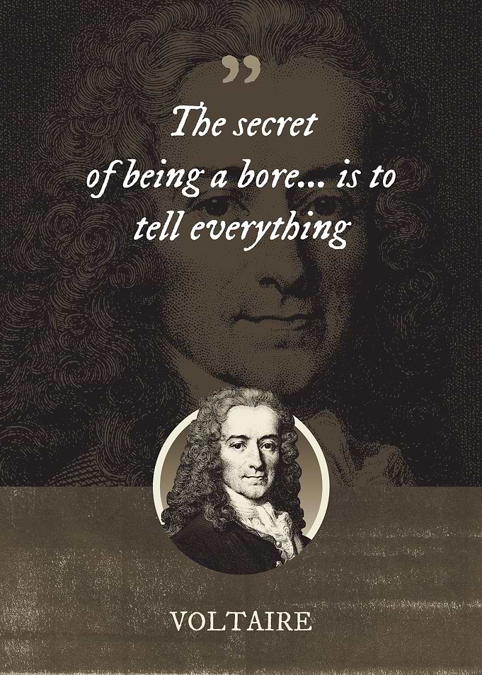 The secret of being a bore