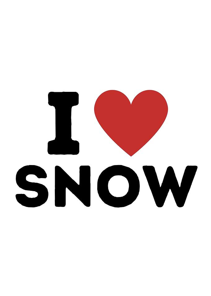 I Love Snow Simple Heart