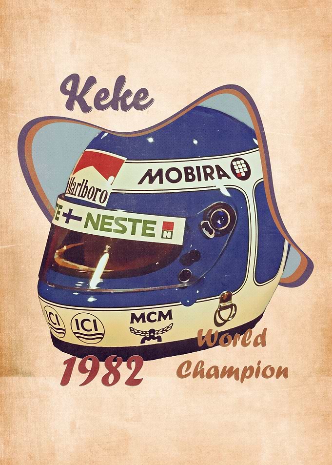 Keke Rosberg helmet