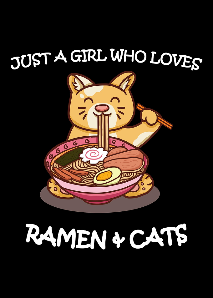 Japanese Ramen Cat Anime M