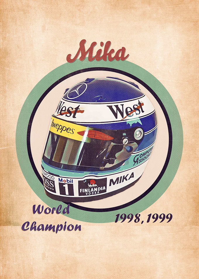 Mika Hakkinen helmet