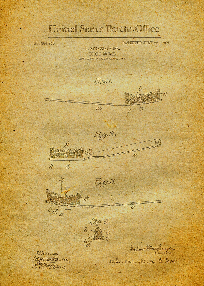 12 Toothbrush Patent 1907