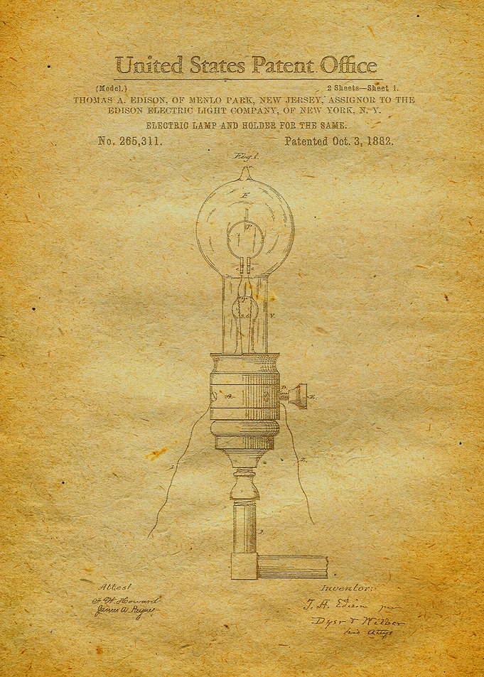 11 Edison Electric Lamp a