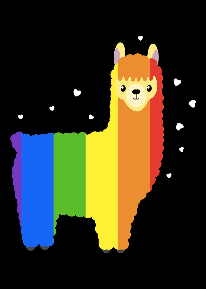 LGBTQ Llama Rainbow LGBT