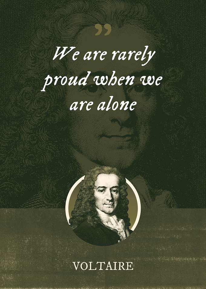 We are rarely proud when