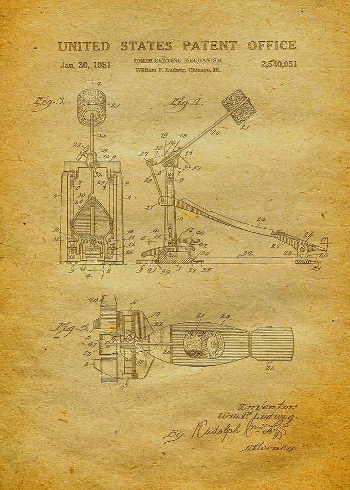 20 Bass Drum Pedal Patent