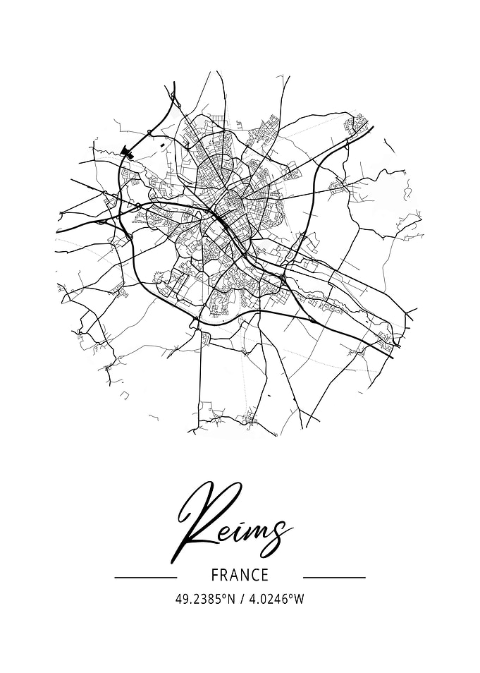 Reims Area City Map