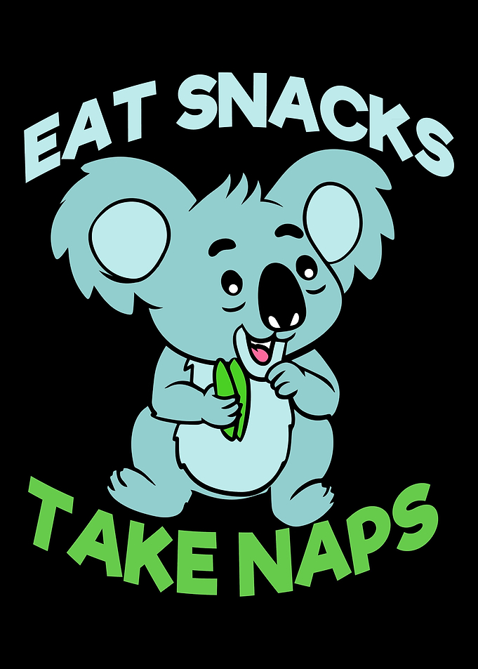 Koala Eat Snacks Take Nap