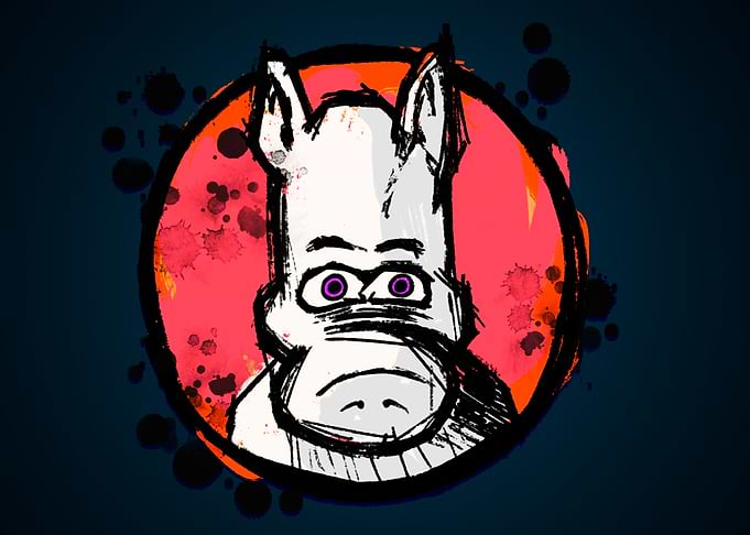 Funny Cartoon Pig