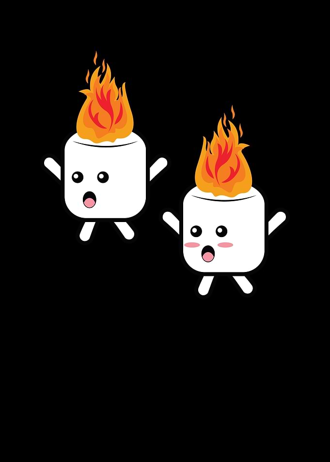 Funny Camping Marshmallow