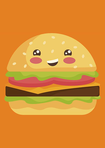 Cute Kawaii Hamburger