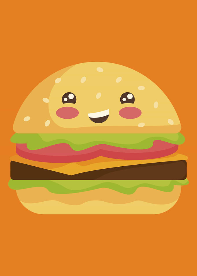 Cute Kawaii Hamburger