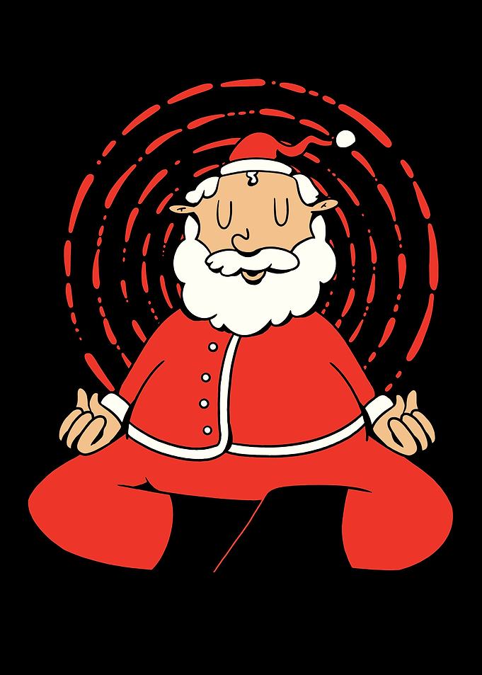 Meditating Santa
