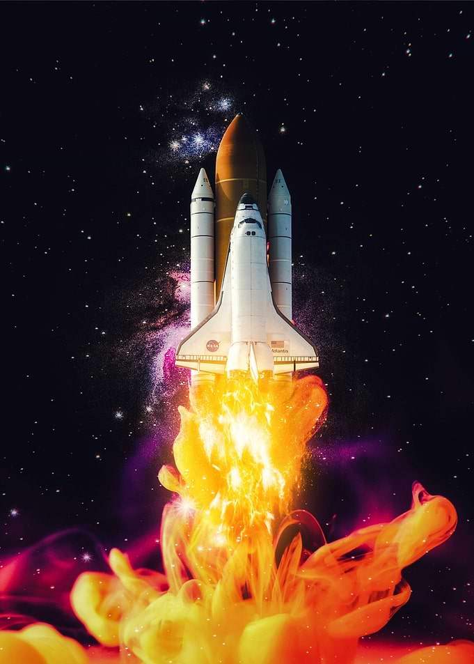Yellow Ink Shuttle Launch