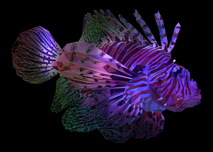 lionfish on modern art