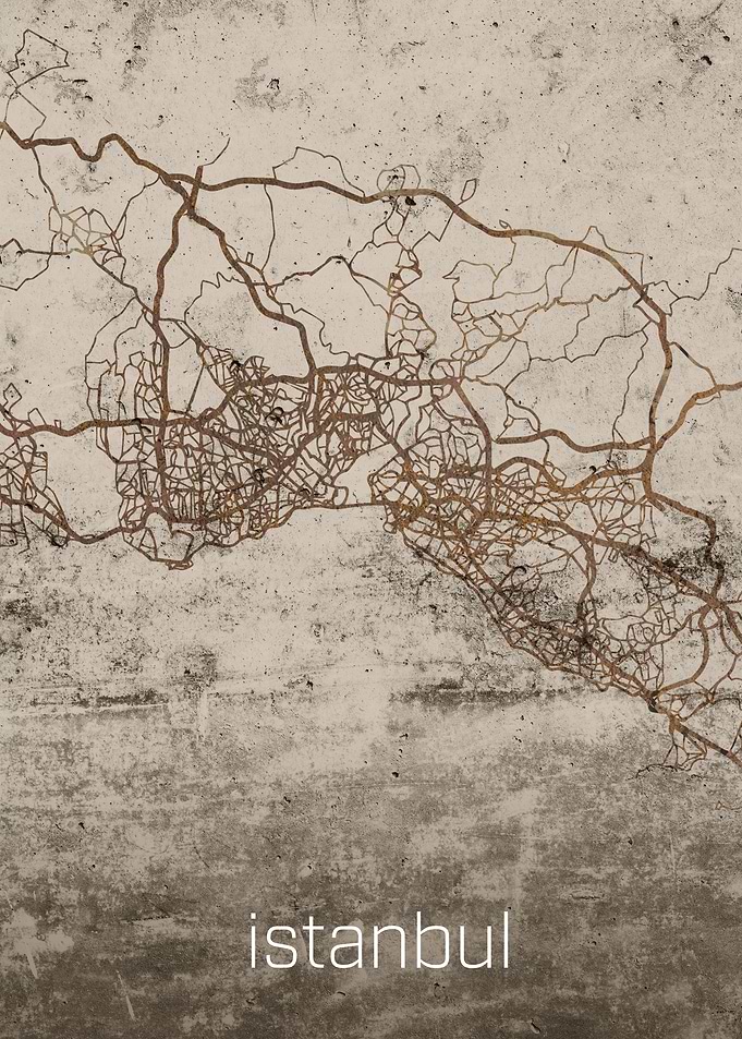 Istanbul Rusty Street Map