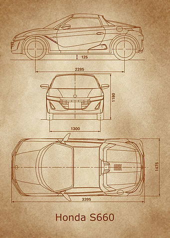 honda S660 blueprint 2020