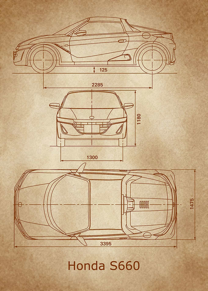 honda S660 blueprint 2020