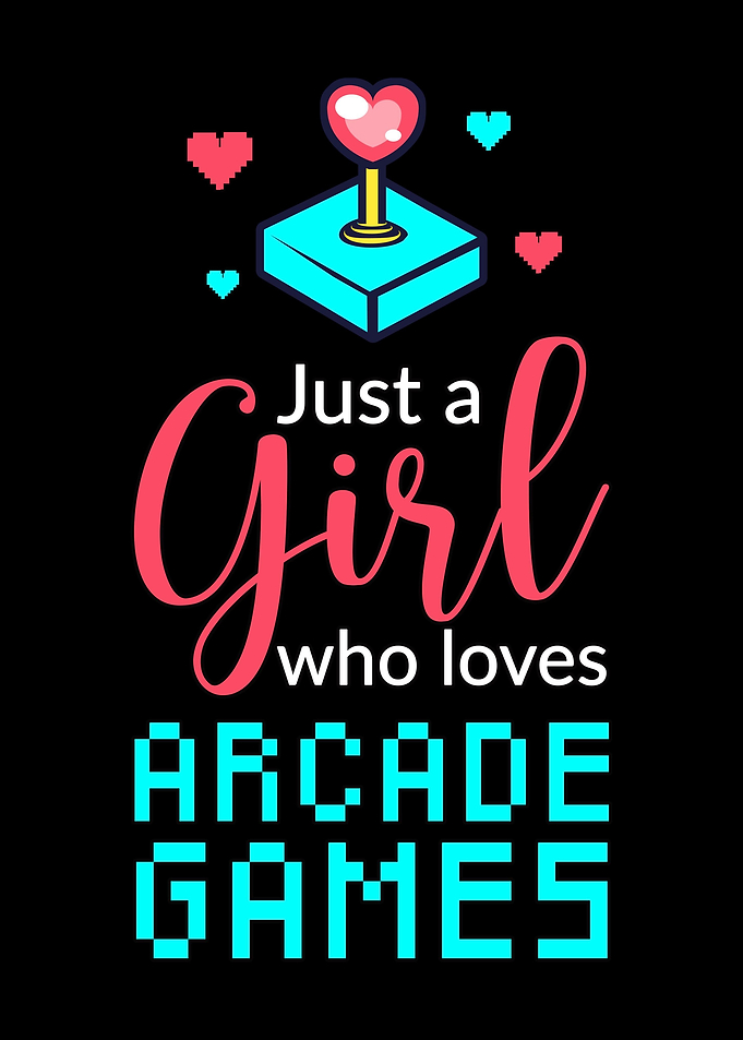 Arcade Gamer Girl Retro
