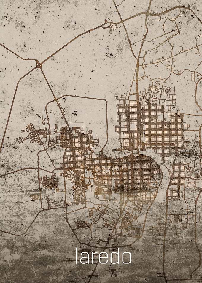 Laredo Rusty Street Map