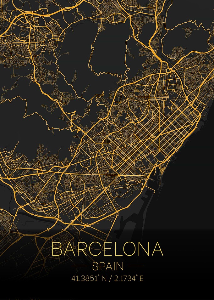 Barcelona Spain Citymap