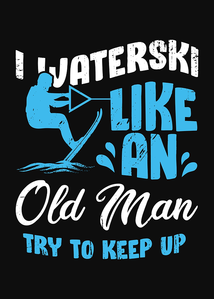 Water Skiing Old Man