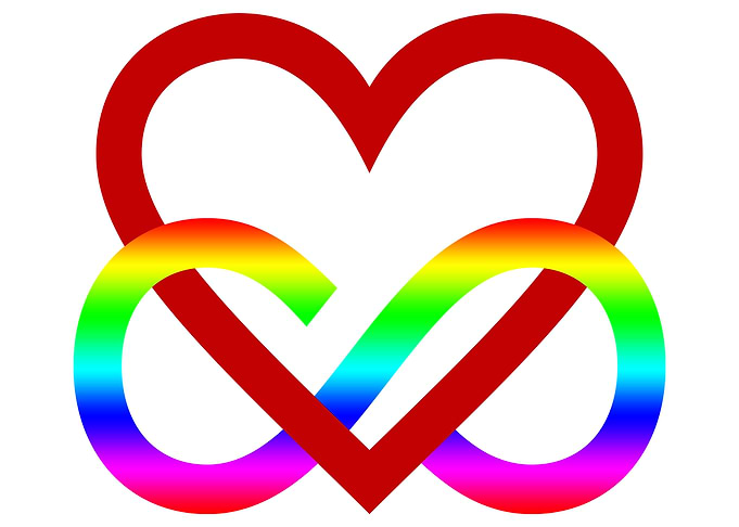 Homo Love Infinity Heart
