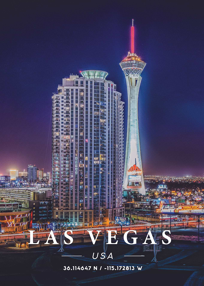 Las Vegas Coordinate Art