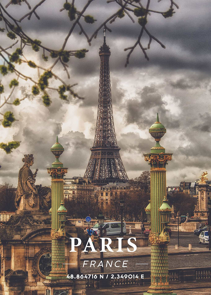 Paris Coordinate Art