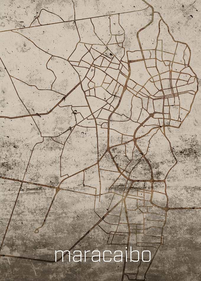 Maracaibo Rusty Street Map