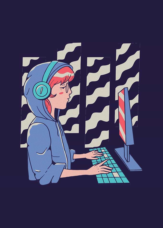 Coding Anime Girl