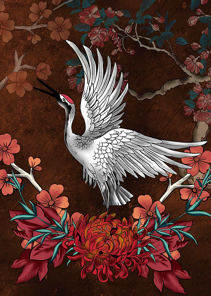 Beautiful crane