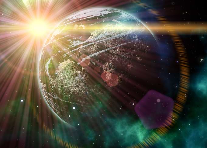 Space Galaxy Moon Universe