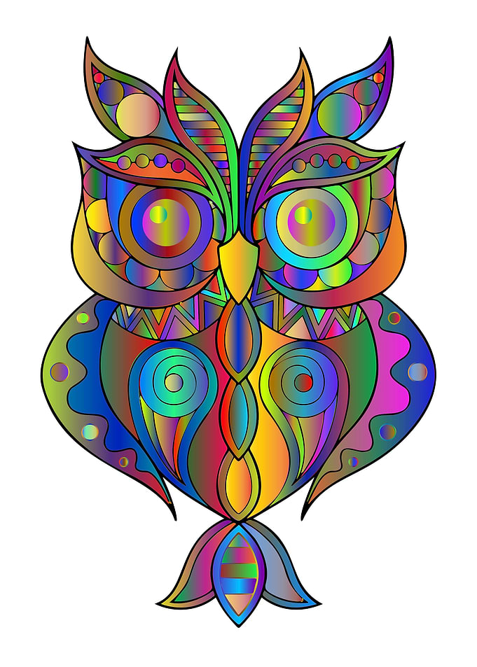 Abstract owl head