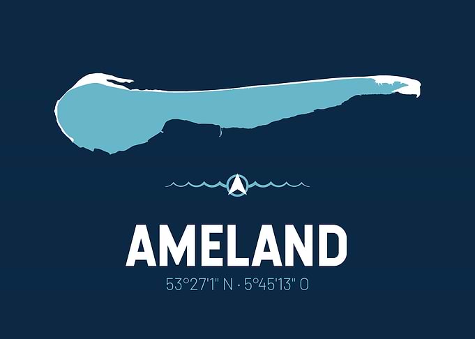 Ameland Map Design