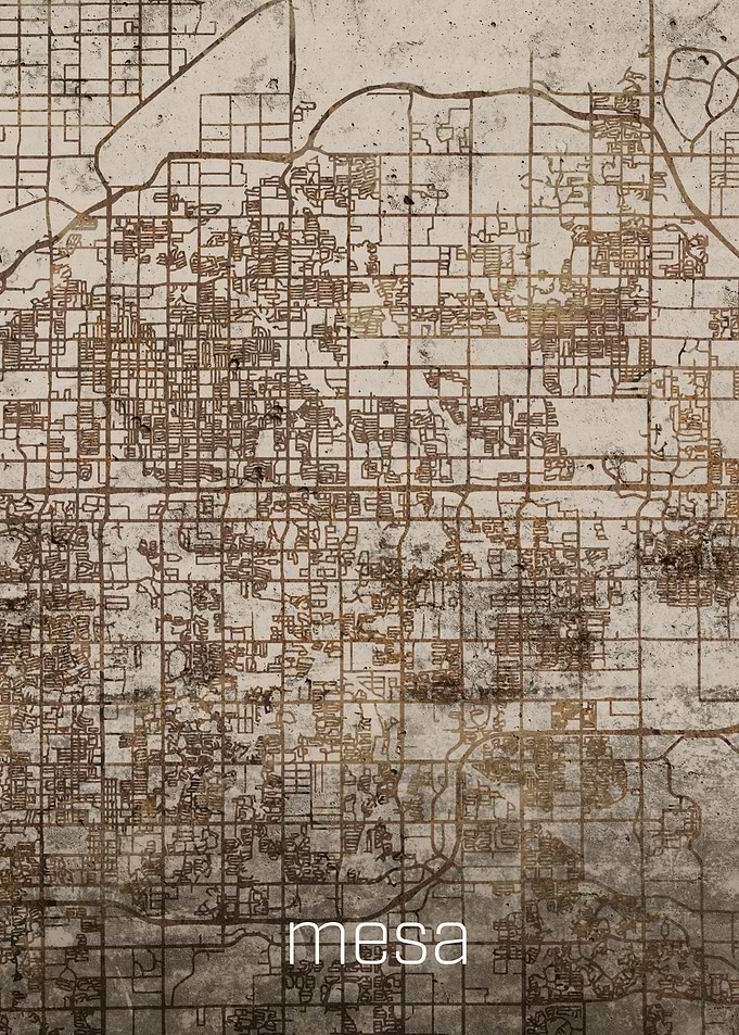Mesa Rusty Street Map