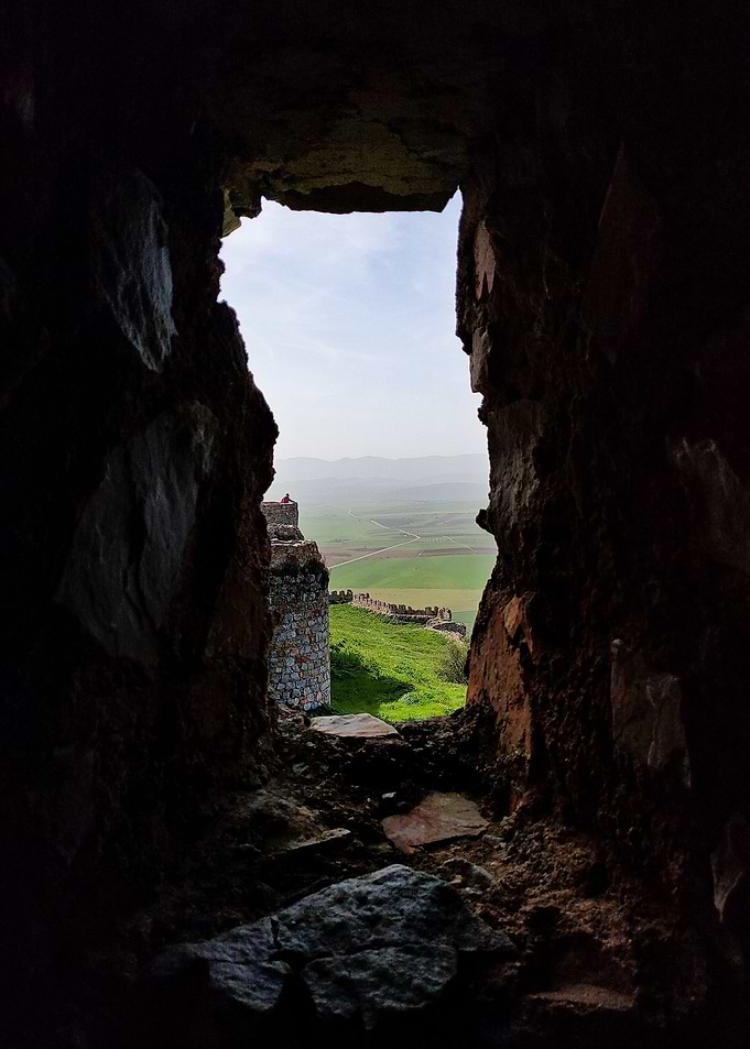 Castle through a window