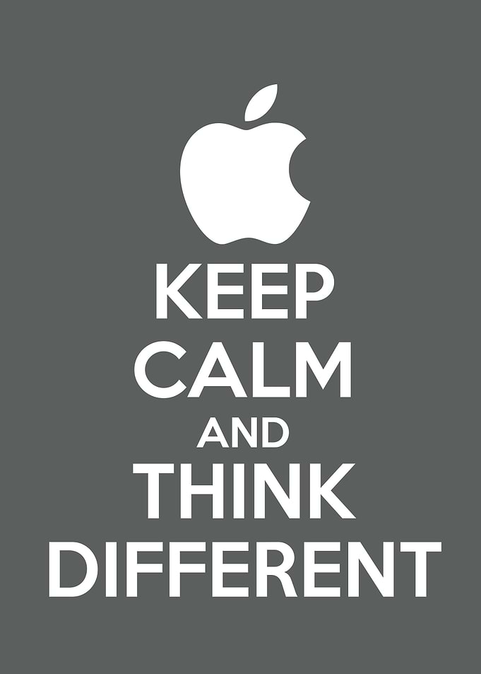 KEEP CALM THINK DIFFERENT