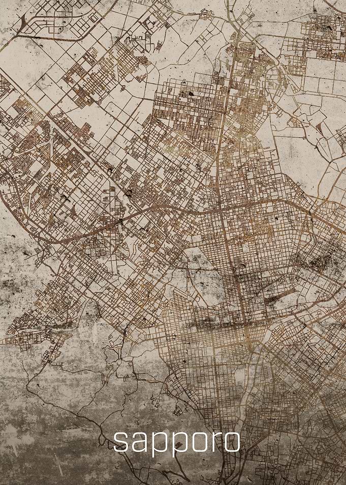 Sapporo Rusty Street Map