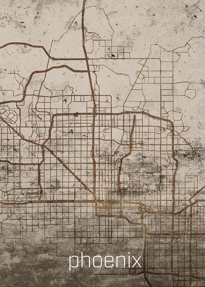 Phoenix Rusty Street Map
