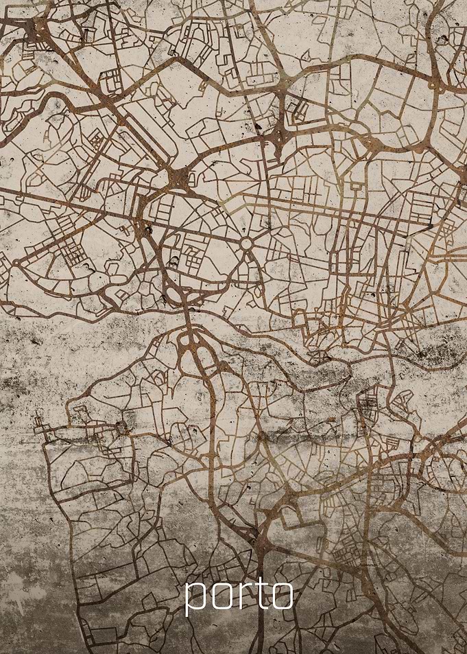 Porto Rusty Street Map
