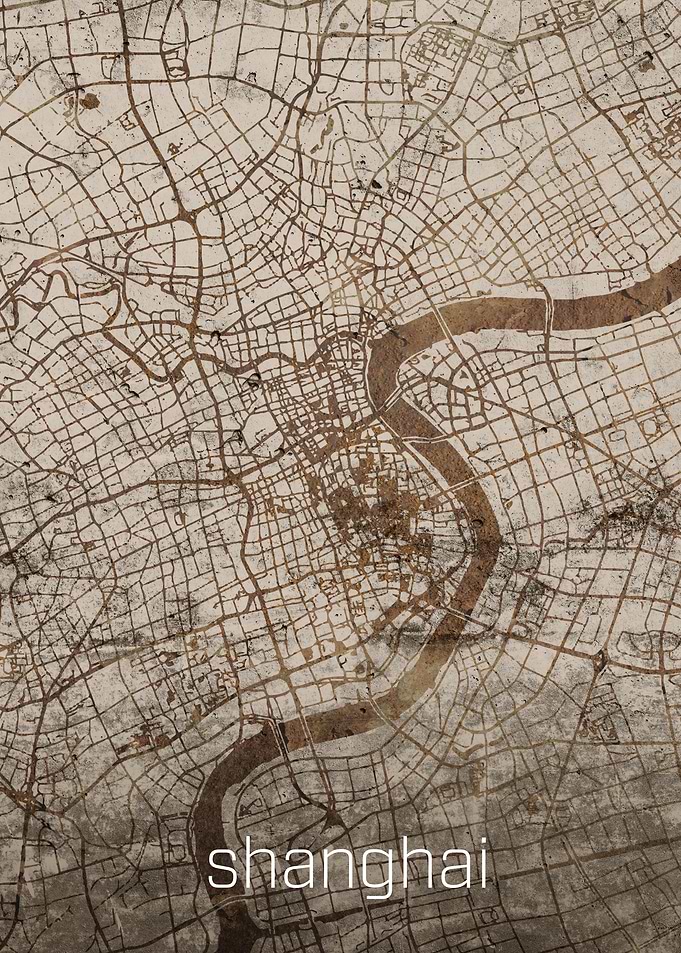 Shanghai Rusty Street Map