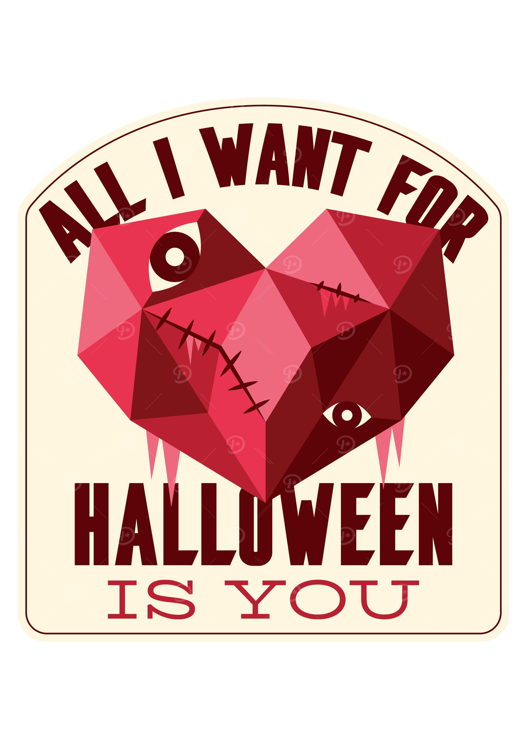 LOW POLY HEART HALLOWEEN