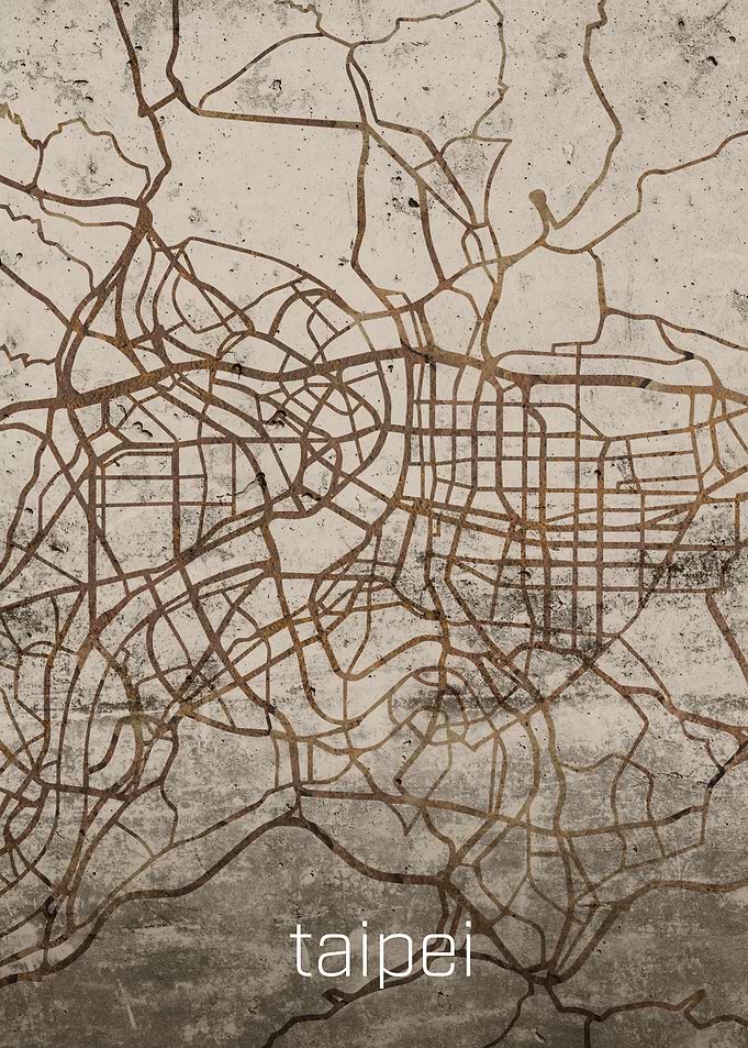 Taipei Rusty Street Map