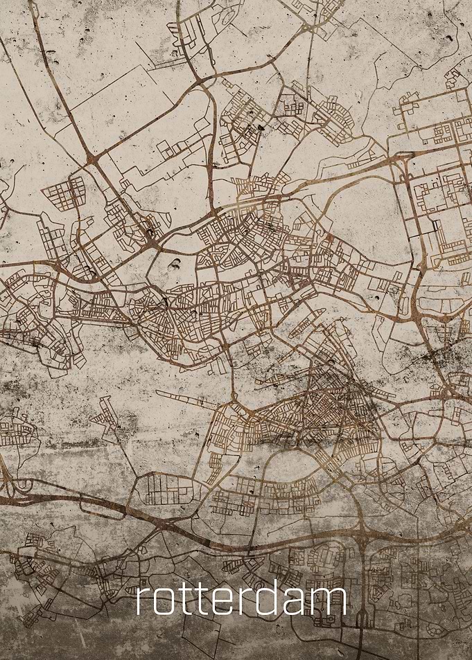 Rotterdam Rusty Street Map