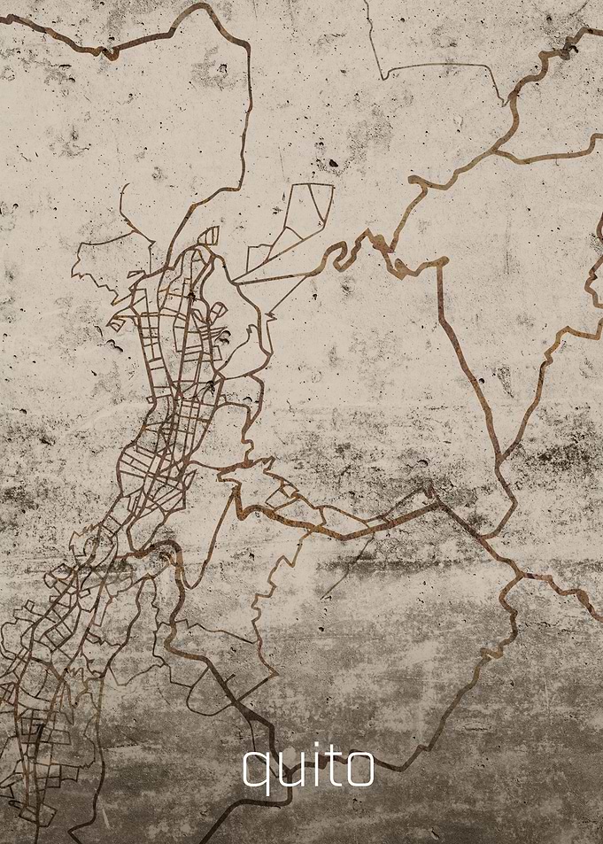 Quito Rusty Street Map