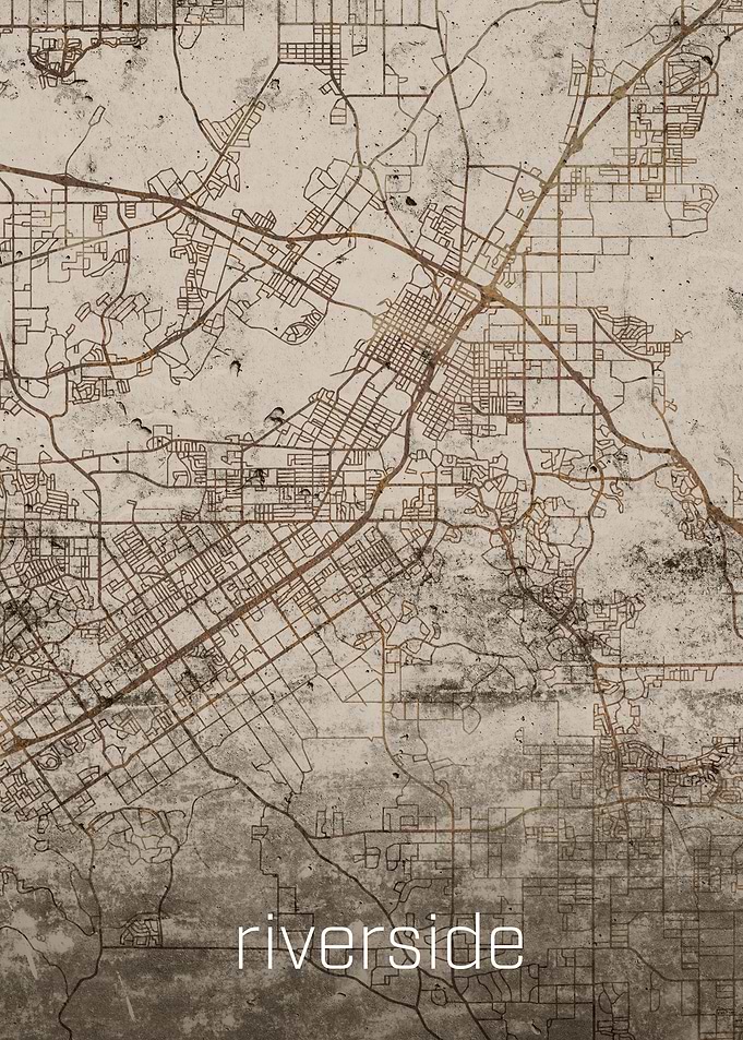 Riverside Rusty Street Map