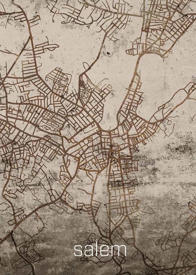 Salem Rusty Street Map