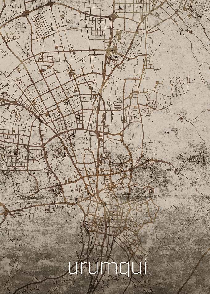 Urumqui Rusty Street Map