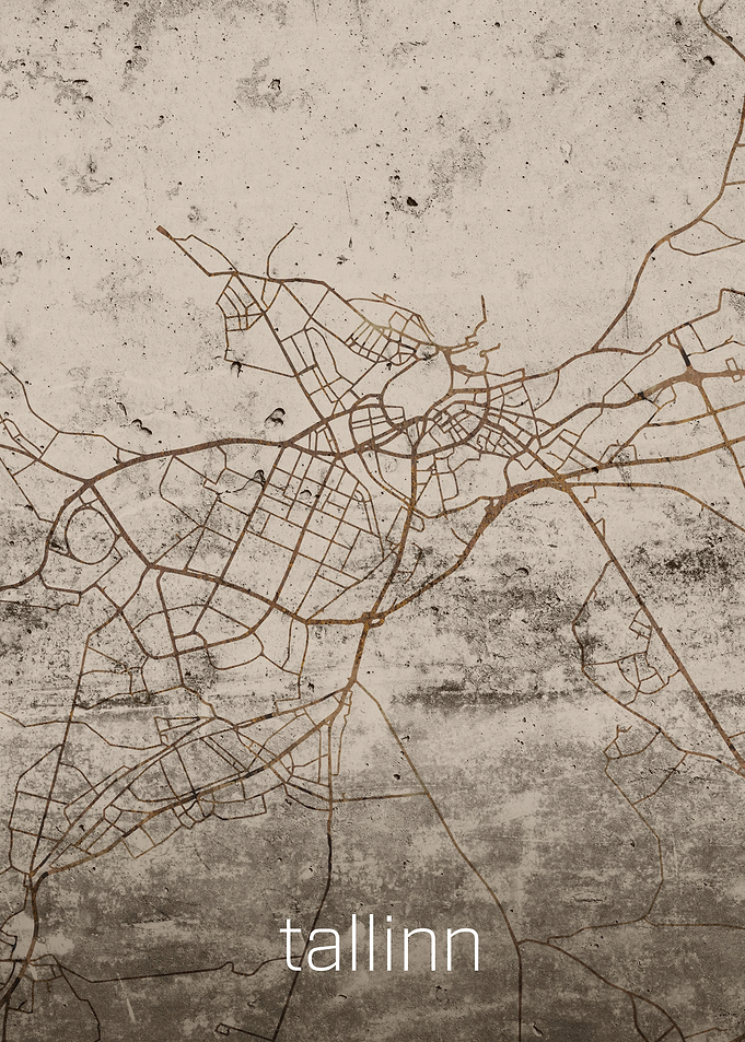 Tallinn Rusty Street Map